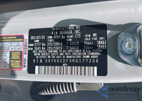 2024 Kia Sportage X-Line from USA, damaged, VIN 5XYK6CDF3RG177236